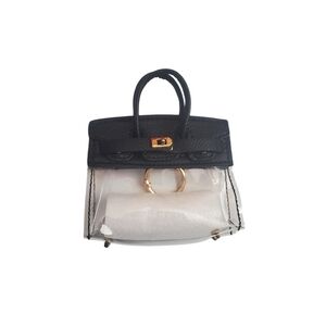 Elegant Black and Gold Small Handbag Charm